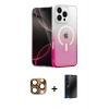 MARSİLYAN™- iPhone 16 Pro Max Kılıf Eksen Minimal Özel Seri - Siyah 3D Antistatik Hayalet Cam Ekran Koruyucu + Pers Alüminyum Kamera Lens - CLTM