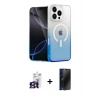 MARSİLYAN™- iPhone 16 Pro Max Kılıf Eksen Minimal Özel Seri - Siyah 3D Antistatik Hayalet Cam Ekran Koruyucu + Bilvis Titan Kamera Lens - TMGI