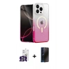 MARSİLYAN™- iPhone 16 Pro Max Kılıf Eksen Minimal Özel Seri - Siyah 3D Antistatik Hayalet Cam Ekran Koruyucu + Bilvis Titan Kamera Lens - GS