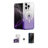 MARSİLYAN™- iPhone 16 Pro Max Kılıf Eksen Minimal Özel Seri - Siyah 3D Antistatik Hayalet Cam Ekran Koruyucu + Bilvis Titan Kamera Lens - GS