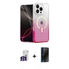 MARSİLYAN™- iPhone 16 Pro Max Kılıf Eksen Minimal Özel Seri - Siyah 3D Antistatik Hayalet Cam Ekran Koruyucu + Bilvis Titan Kamera Lens - TMGI