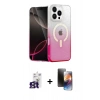 MARSİLYAN™- iPhone 16 Pro Max Kılıf Eksen Minimal Özel Seri - Siyah 3D Antistatik Mat Seramik Nano Ekran Koruyucu + Bilvis Titan Kamera Lens - TMGI