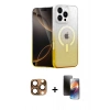 MARSİLYAN™- iPhone 16 Pro Max Kılıf Eksen Minimal Özel Seri - Siyah 3D Antistatik Mat Seramik Nano Ekran Koruyucu + Pers Alüminyum Kamera Lens - CLTM
