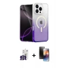 MARSİLYAN™- iPhone 16 Pro Max Kılıf Eksen Minimal Özel Seri - Siyah 3D Antistatik Mat Seramik Nano Ekran Koruyucu + Bilvis Titan Kamera Lens - TMGI
