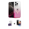 MARSİLYAN™- iPhone 16 Pro Max Kılıf Eksen Minimal Özel Seri - Siyah 3D Antistatik Mat Seramik Nano Ekran Koruyucu + Siyah Bilvis Titan Kamera Lens