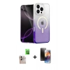 MARSİLYAN™- iPhone 16 Pro Max Kılıf Eksen Minimal Özel Seri - Siyah 3D Antistatik Mat Seramik Nano Ekran Koruyucu + Raze Metal Kamera Lens - NLGY