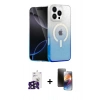 MARSİLYAN™- iPhone 16 Pro Max Kılıf Eksen Minimal Özel Seri - Siyah 3D Antistatik Mat Seramik Nano Ekran Koruyucu + Siyah Bilvis Titan Kamera Lens