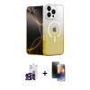 MARSİLYAN™- iPhone 16 Pro Max Kılıf Eksen Minimal Özel Seri - Siyah 3D Antistatik Mat Seramik Nano Ekran Koruyucu + Siyah Bilvis Titan Kamera Lens