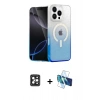 MARSİLYAN™- iPhone 16 Pro Max Kılıf Eksen Minimal Özel Seri - Siyah 3D Antistatik Seramik Nano Ekran Koruyucu + PVD Metal Kamera Lens - SH