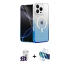 MARSİLYAN™- iPhone 16 Pro Max Kılıf Eksen Minimal Özel Seri - Siyah 3D Antistatik Seramik Nano Ekran Koruyucu + Bilvis Titan Kamera Lens - TMGI
