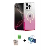 MARSİLYAN™- iPhone 16 Pro Max Kılıf Eksen Minimal Özel Seri - Siyah 3D Antistatik Seramik Nano Ekran Koruyucu + Natural Grey Raze Metal Kamera Lens