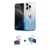 MARSİLYAN™- iPhone 16 Pro Max Kılıf Eksen Minimal Özel Seri - Siyah 3D Antistatik Seramik Nano Ekran Koruyucu + Bilvis Titan Kamera Lens - SH