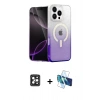 MARSİLYAN™- iPhone 16 Pro Max Kılıf Eksen Minimal Özel Seri - Siyah 3D Antistatik Seramik Nano Ekran Koruyucu + PVD Metal Kamera Lens - SH
