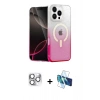 MARSİLYAN™- iPhone 16 Pro Max Kılıf Eksen Minimal Özel Seri - Siyah 3D Antistatik Seramik Nano Ekran Koruyucu + Pers Alüminyum Kamera Lens - GS