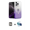 MARSİLYAN™- iPhone 16 Pro Max Kılıf Eksen Minimal Özel Seri - Siyah 3D Antistatik Seramik Nano Ekran Koruyucu + PVD Metal Kamera Lens - GD