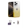 MARSİLYAN™- iPhone 16 Pro Max Kılıf Eksen Minimal Özel Seri - Siyah Bilvis 3D Cam Ekran Koruyucu + Bilvis Titan Kamera Lens - GS