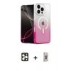 MARSİLYAN™- iPhone 16 Pro Max Kılıf Eksen Minimal Özel Seri - Siyah Bilvis 3D Cam Ekran Koruyucu + Gold PVD Metal Kamera Lens