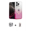 MARSİLYAN™- iPhone 16 Pro Max Kılıf Eksen Minimal Özel Seri - Siyah Bilvis 3D Cam Ekran Koruyucu + Pers Alüminyum Kamera Lens - GI