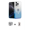 MARSİLYAN™- iPhone 16 Pro Max Kılıf Eksen Minimal Özel Seri - Siyah Bilvis 3D Cam Ekran Koruyucu + Pers Alüminyum Kamera Lens - GI