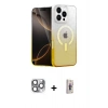 MARSİLYAN™- iPhone 16 Pro Max Kılıf Eksen Minimal Özel Seri - Siyah Bilvis 3D Cam Ekran Koruyucu + Pers Alüminyum Kamera Lens - GI
