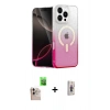 MARSİLYAN™- iPhone 16 Pro Max Kılıf Eksen Minimal Özel Seri - Siyah Bilvis 3D Cam Ekran Koruyucu + Natural Grey Raze Metal Kamera Lens
