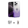 MARSİLYAN™- iPhone 16 Pro Max Kılıf Eksen Minimal Özel Seri - Siyah Bilvis 3D Cam Ekran Koruyucu + Pers Alüminyum Kamera Lens - GS