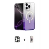 MARSİLYAN™- iPhone 16 Pro Max Kılıf Eksen Minimal Özel Seri - Siyah Bilvis 3D Cam Ekran Koruyucu + PVD Metal Kamera Lens - GS