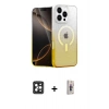 MARSİLYAN™- iPhone 16 Pro Max Kılıf Eksen Minimal Özel Seri - Siyah Bilvis 3D Cam Ekran Koruyucu + PVD Metal Kamera Lens - SH
