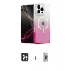 MARSİLYAN™- iPhone 16 Pro Max Kılıf Eksen Minimal Özel Seri - Siyah Bilvis 3D Cam Ekran Koruyucu + PVD Metal Kamera Lens - SH