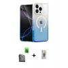 MARSİLYAN™- iPhone 16 Pro Max Kılıf Eksen Minimal Özel Seri - Siyah Bilvis 3D Cam Ekran Koruyucu + Raze Metal Kamera Lens - SH