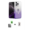 MARSİLYAN™- iPhone 16 Pro Max Kılıf Eksen Minimal Özel Seri - Siyah Bilvis 3D Cam Ekran Koruyucu + Raze Metal Kamera Lens - SH