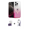 MARSİLYAN™- iPhone 16 Pro Max Kılıf Eksen Minimal Özel Seri - Siyah Bilvis 3X AR Hayalet Cam Ekran Koruyucu + Bilvis Titan Kamera Lens - SH