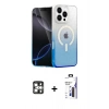MARSİLYAN™- iPhone 16 Pro Max Kılıf Eksen Minimal Özel Seri - Siyah Bilvis 3X AR Hayalet Cam Ekran Koruyucu + PVD Metal Kamera Lens - GS