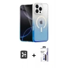 MARSİLYAN™- iPhone 16 Pro Max Kılıf Eksen Minimal Özel Seri - Siyah Bilvis 3X AR Hayalet Cam Ekran Koruyucu + PVD Metal Kamera Lens - SH
