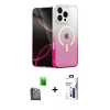 MARSİLYAN™- iPhone 16 Pro Max Kılıf Eksen Minimal Özel Seri - Siyah Bilvis 3X AR Hayalet Cam Ekran Koruyucu + Raze Metal Kamera Lens - SH
