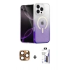 MARSİLYAN™- iPhone 16 Pro Max Kılıf Eksen Minimal Özel Seri - Siyah Bilvis 3X AR Hayalet Cam Ekran Koruyucu + Pers Alüminyum Kamera Lens - CLTM