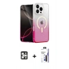 MARSİLYAN™- iPhone 16 Pro Max Kılıf Eksen Minimal Özel Seri - Siyah Bilvis 3X AR Hayalet Cam Ekran Koruyucu + PVD Metal Kamera Lens - GS