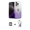 MARSİLYAN™- iPhone 16 Pro Max Kılıf Eksen Minimal Özel Seri - Siyah Bilvis 3X AR Hayalet Cam Ekran Koruyucu + PVD Metal Kamera Lens - GS