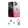 MARSİLYAN™- iPhone 16 Pro Max Kılıf Eksen Minimal Özel Seri - Siyah Bilvis 3X AR Hayalet Cam Ekran Koruyucu + Raze Metal Kamera Lens - BZ