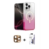 MARSİLYAN™- iPhone 16 Pro Max Kılıf Eksen Minimal Özel Seri - Siyah Bilvis 3X AR Hayalet Cam Ekran Koruyucu + Pers Alüminyum Kamera Lens - CLTM