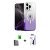 MARSİLYAN™- iPhone 16 Pro Max Kılıf Eksen Minimal Özel Seri - Siyah Bilvis 3X AR Hayalet Cam Ekran Koruyucu + Raze Metal Kamera Lens - SH