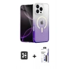 MARSİLYAN™- iPhone 16 Pro Max Kılıf Eksen Minimal Özel Seri - Siyah Bilvis 3X AR Hayalet Cam Ekran Koruyucu + PVD Metal Kamera Lens - SH