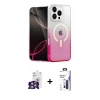 MARSİLYAN™- iPhone 16 Pro Max Kılıf Eksen Minimal Özel Seri - Siyah Bilvis 3X AR Hayalet Cam Ekran Koruyucu + Bilvis Titan Kamera Lens - GS