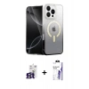 MARSİLYAN™- iPhone 16 Pro Max Kılıf Eksen Minimal Özel Seri - Siyah Bilvis 3X AR HD Cam Ekran Koruyucu + Bilvis Titan Kamera Lens - TMGI