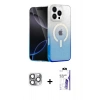 MARSİLYAN™- iPhone 16 Pro Max Kılıf Eksen Minimal Özel Seri - Siyah Bilvis 3X AR HD Cam Ekran Koruyucu + Pers Alüminyum Kamera Lens - GI