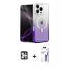 MARSİLYAN™- iPhone 16 Pro Max Kılıf Eksen Minimal Özel Seri - Siyah Bilvis 3X AR HD Cam Ekran Koruyucu + PVD Metal Kamera Lens - GS