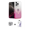 MARSİLYAN™- iPhone 16 Pro Max Kılıf Eksen Minimal Özel Seri - Siyah Bilvis 3X AR HD Cam Ekran Koruyucu + Pers Alüminyum Kamera Lens - GI