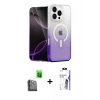 MARSİLYAN™- iPhone 16 Pro Max Kılıf Eksen Minimal Özel Seri - Siyah Bilvis 3X AR HD Cam Ekran Koruyucu + Raze Metal Kamera Lens - SH