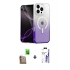 MARSİLYAN™- iPhone 16 Pro Max Kılıf Eksen Minimal Özel Seri - Siyah Bilvis 3X AR HD Cam Ekran Koruyucu + Raze Metal Kamera Lens - CLTM