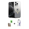 MARSİLYAN™- iPhone 16 Pro Max Kılıf Eksen Minimal Özel Seri - Siyah Bilvis 3X AR HD Cam Ekran Koruyucu + Raze Metal Kamera Lens - CLTM
